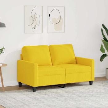 ARDEBO.de - 2-Sitzer-Sofa Hellgelb 120 cm Stoff