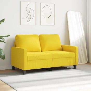 2-Sitzer-Sofa Hellgelb 120 cm Stoff