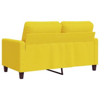 2-Sitzer-Sofa Hellgelb 120 cm Stoff