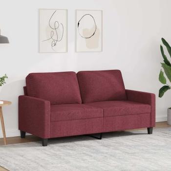 ARDEBO.de - 2-Sitzer-Sofa Weinrot 140 cm Stoff