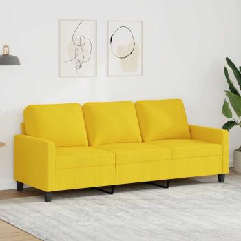 ARDEBO.de - 3-Sitzer-Sofa Hellgelb 180 cm Stoff