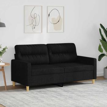 ARDEBO.de - 2-Sitzer-Sofa Schwarz 140 cm Stoff