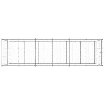 Outdoor-Hundezwinger Verzinkter Stahl 21,78 m²