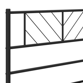Ersatz-Kopfteil Metall Schwarz 200 cm