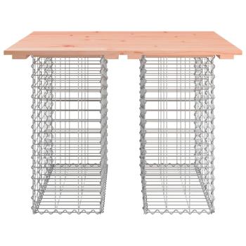 Gartentisch aus Gabionen 100x102x72 cm Massivholz Douglasie