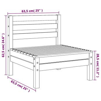 Garten-Mittelsofa Massivholz Kiefer