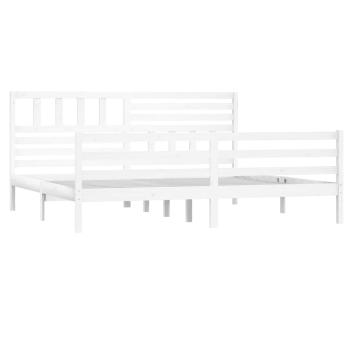 Massivholzbett Weiß 200x200 cm