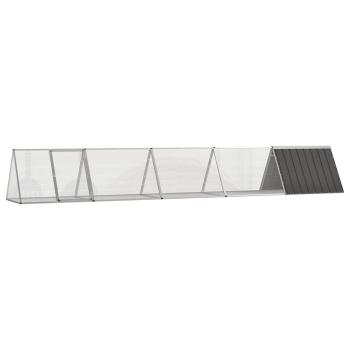 ARDEBO.de - Kaninchenkäfig Anthrazit 504,5x80,5x71 cm Verzinkter Stahl