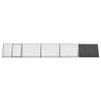 Kaninchenkäfig Anthrazit 504,5x80,5x71 cm Verzinkter Stahl