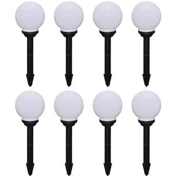 Wegeleuchten 8 Stk. LED 15 cm mit Erdspieß