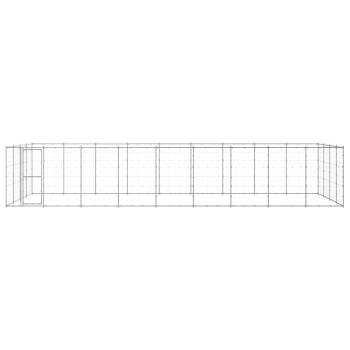 Outdoor-Hundezwinger Verzinkter Stahl 43,56 m²