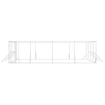 Outdoor-Hundezwinger Silbern 8x8x2 m Verzinkter Stahl