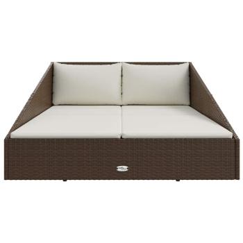 Gartenbett Braun 110x200 cm Poly Rattan