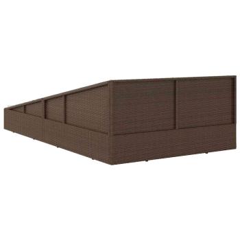 Gartenbett Braun 110x200 cm Poly Rattan