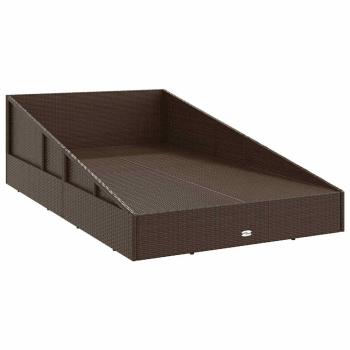 Gartenbett Braun 110x200 cm Poly Rattan