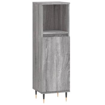 3-tlg. Badm?bel-Set Grau Sonoma Holzwerkstoff