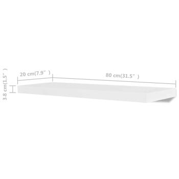Wandregale 4 Stk. Wei? 80 cm
