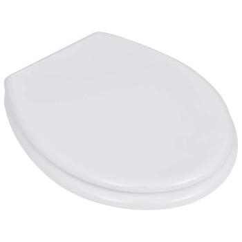 Toilettensitze mit Deckel 2 Stk. MDF Weiß