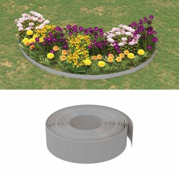 ARDEBO.de - Rasenkanten 4 Stk. Grau 10 m 15 cm Polyethylen