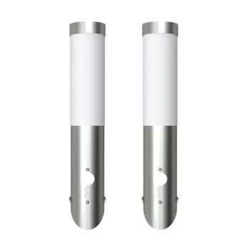 ARDEBO.de - Gartenleuchten 2 Wandlampen mit Bewegungsmelder