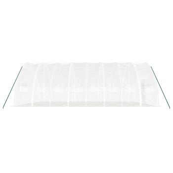 Gewächshaus mit Stahlrahmen Weiß 48 m² 8x6x2,85 m