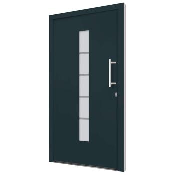 Haustür Aluminium und PVC Anthrazit 100x210 cm