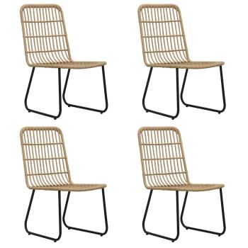 5-tlg. Garten-Essgruppe Poly Rattan und Glas