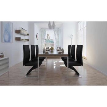 Esszimmerstühle 6 Stk. Schwarz Kunstleder