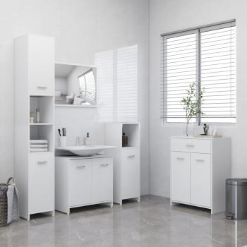 ARDEBO.de - 4-tlg. Badmöbel-Set Weiß