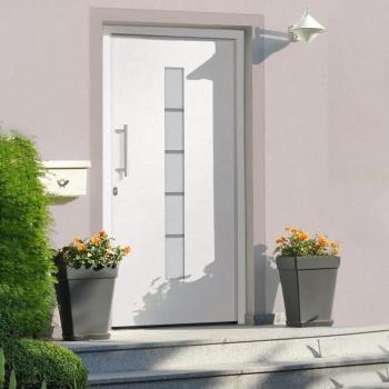 ARDEBO.de - Haustür Aluminium und PVC Weiß 110x210 cm