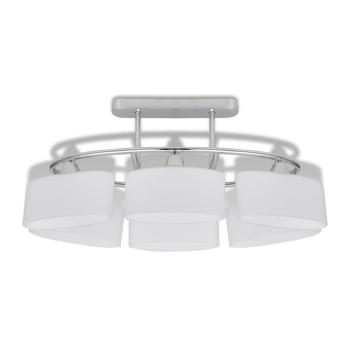 Deckenlampe mit ellipsenförmigen Glasschirmen 4 Stk. E14