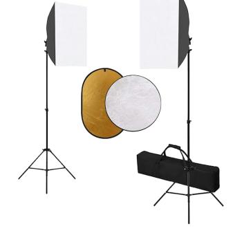 ARDEBO.de - Fotostudio-Set mit Softboxen und Reflektor
