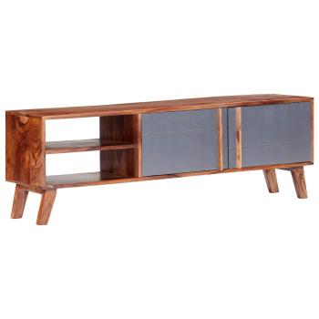 ARDEBO.de - TV-Schrank Grau 140x30x45 cm Massivholz