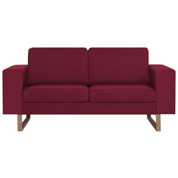 2-Sitzer-Sofa Stoff Weinrot