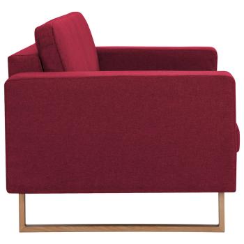 2-Sitzer-Sofa Stoff Weinrot