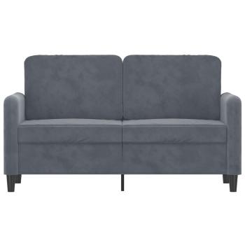 2-Sitzer-Sofa Dunkelgrau 120 cm Samt