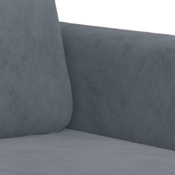 2-Sitzer-Sofa Dunkelgrau 120 cm Samt