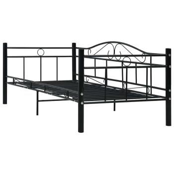 Tagesbett-Rahmen Schwarz Metall 90×200 cm