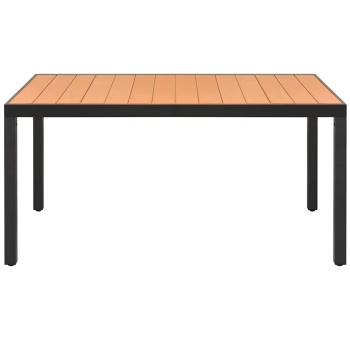 Gartentisch Braun 150x90x74 cm Aluminium und WPC