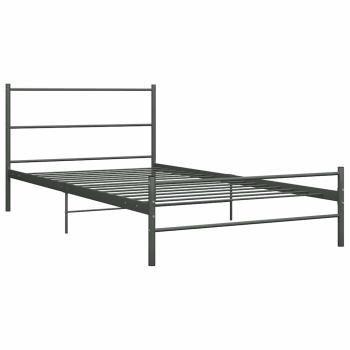 Bettgestell Grau Metall 90×200 cm