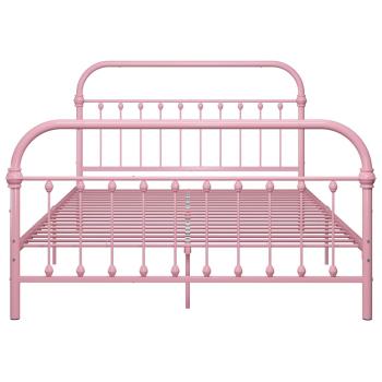 Bettgestell Rosa Metall 140×200 cm