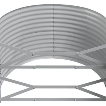 Hochbeet Grau 554x100x68 cm Pulverbeschichteter Stahl