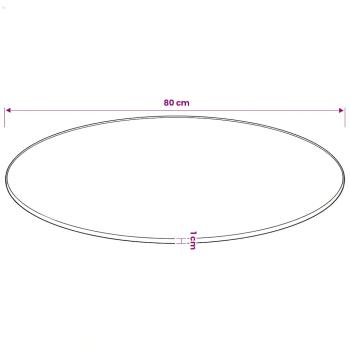 Tischplatte aus gehärtetem Glas rund 80 cm