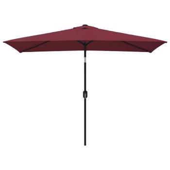 Sonnenschirm mit Metall-Mast 300x200 cm Bordeauxrot