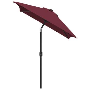 Sonnenschirm mit Metall-Mast 300x200 cm Bordeauxrot
