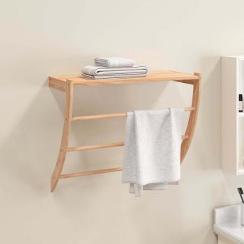 ARDEBO.de - Handtuchhalter 60x25,5x49 cm Massivholz Nussbaum