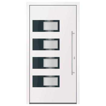 Haustür Weiß 110x210 cm Aluminium und PVC