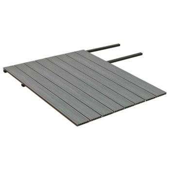 WPC Terrassendielen mit Zubehör Braun und Grau 16 m² 2,2 m