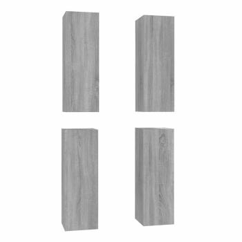 TV-Schränke 4 Stk. Grau Sonoma 30,5x30x90 cm Holzwerkstoff