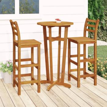 ARDEBO.de - 3-tlg. Gartenbar-Set Massivholz Akazie
